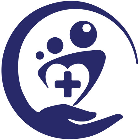 Logo mark in navy